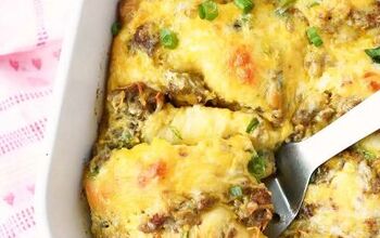 Sausage & Cheese Crescent Roll Breakfast Casserole
