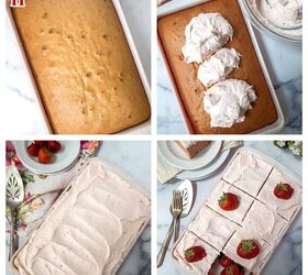 fresh strawberry cake recipe, How to decorate a strawberry cake