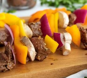 quick and easy pineapple chicken salad in phyllo cups, Grilled Steak and Vegetable Kabob Midwest Life and Style Blog
