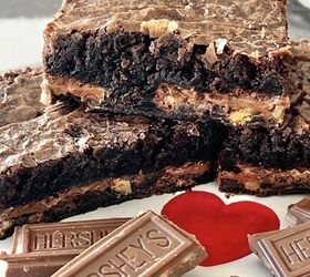 the best of the peanut butter cereal cookie recipes, A plate of chocolate Symphony Brownies
