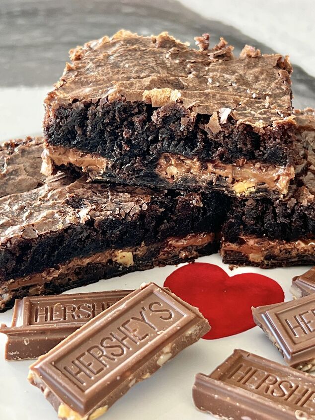 the best of the peanut butter cereal cookie recipes, A plate of chocolate Symphony Brownies