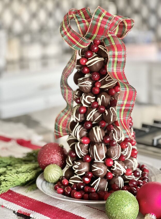 easy homemade buster bar ice cream dessert recipe, Chocolate Truffle Christmas Tree
