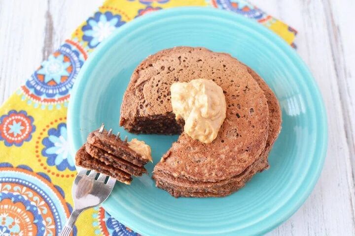 chocolate peanut butter high protein pancakes, Chocolate Peanut Butter High Protein Pancakes