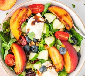 Grilled Peach and Burrata Salad With Balsamic