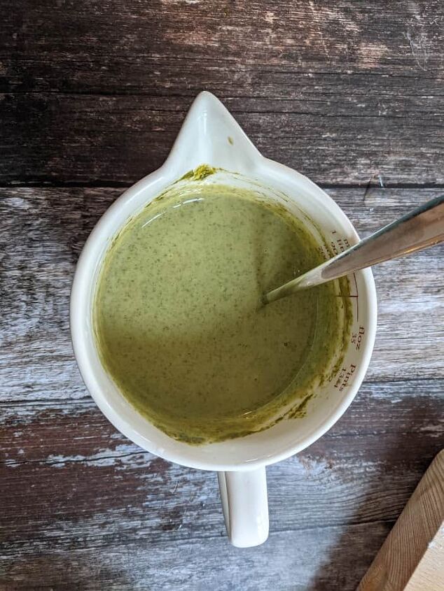 making filling for lemon nettle tart