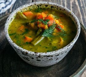 Bone Broth Vegetable Soup (Vegan Option)