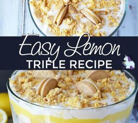 easy lemon trifle recipe, Layered lemon dessert overhead shot and angle