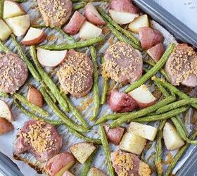 <b>Our dinner suggestion:</b> Honey garlic pork tenderloin sheet pan dinner