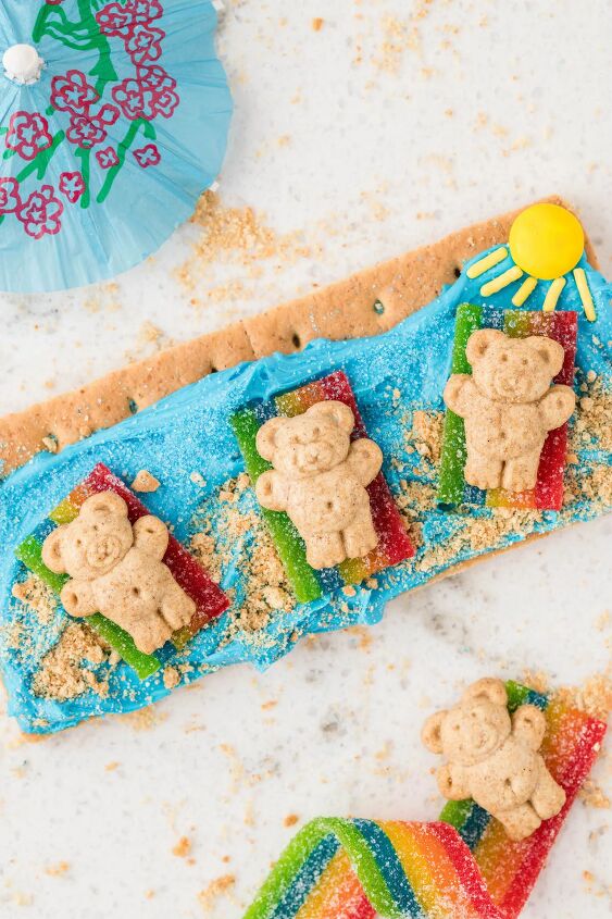 how to make beach day graham crackers, day at the beach graham crackers