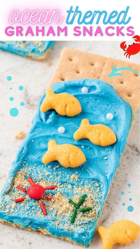 make ocean themed graham cracker snacks for a fun day