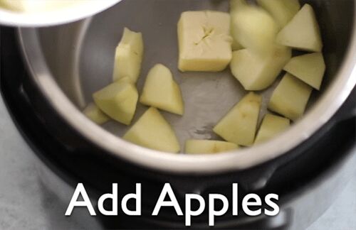 instant pot apple butter, Add the cubed apples to the Instant Pot container
