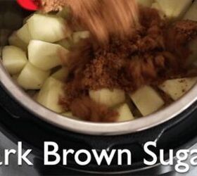 instant pot apple butter, Add dark brown sugar in the instant pot