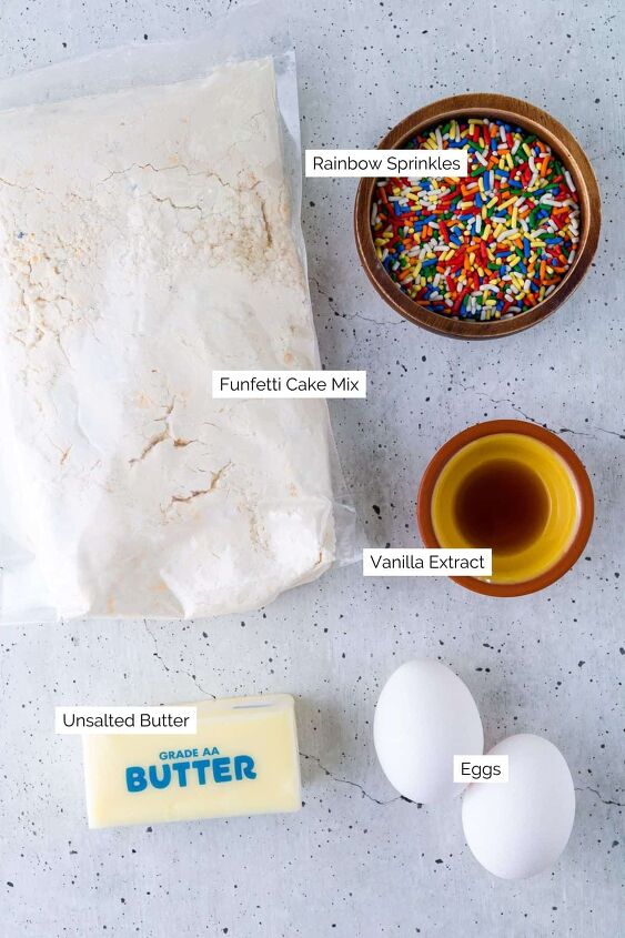 easy funfetti cake mix cookies, The ingredients you need for this recipe