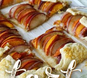 peach almond tart with vanilla bean, A baked peach tart