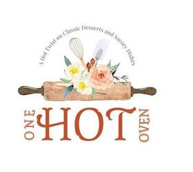peach almond tart with vanilla bean, One Hot Oven Logo