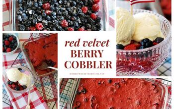 Red Velvet-Berry Cobbler With Cream Cheese Ice Cream