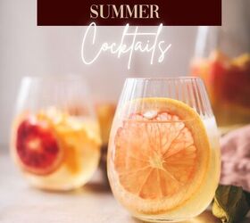 quick and easy watermelon frose, A photo of white sangria with the text summer cocktails