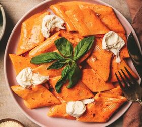 watermelon basil salad with feta, Nduja pasta with basil and bocconcini cheese