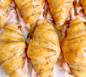 hot ham and cheese croissants