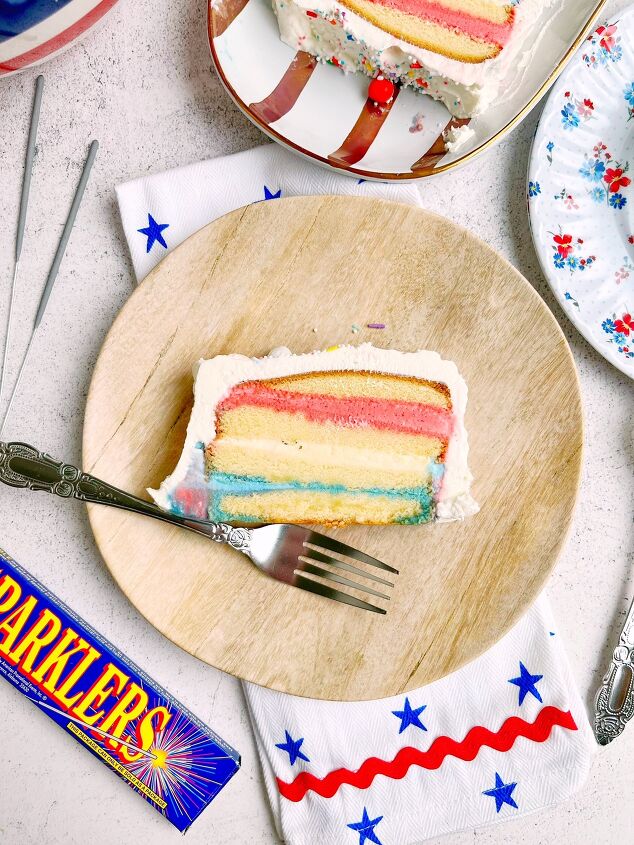 red white and blue ice cream pound cake