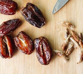 peanut butter stuffed dates, medjool dates with the pits removed