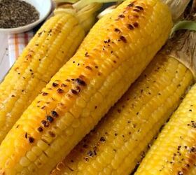 easy to make cast iron skillet burgers, Grilled ears of corn