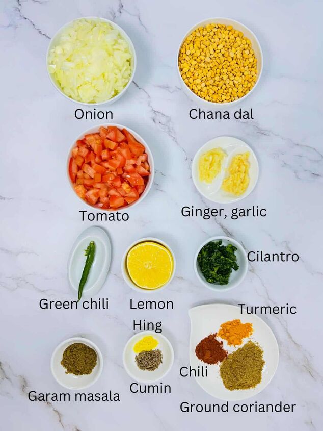 easy chana dal recipe instant pot, Ingredients to make Instant Pot chana dal