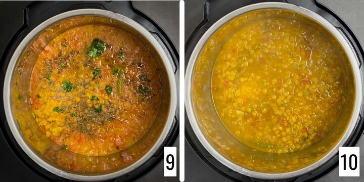 easy chana dal recipe instant pot, Release pressure and mix