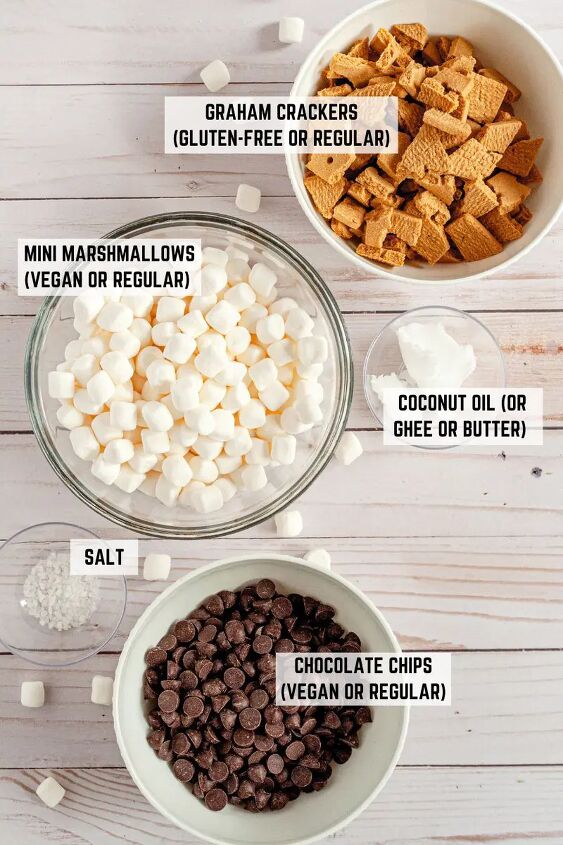 no bake s mores bars gluten free vegan, No bake s mores bars covered in rich dark chocolate with bright white mini marshmallows and golden graham cracker pieces