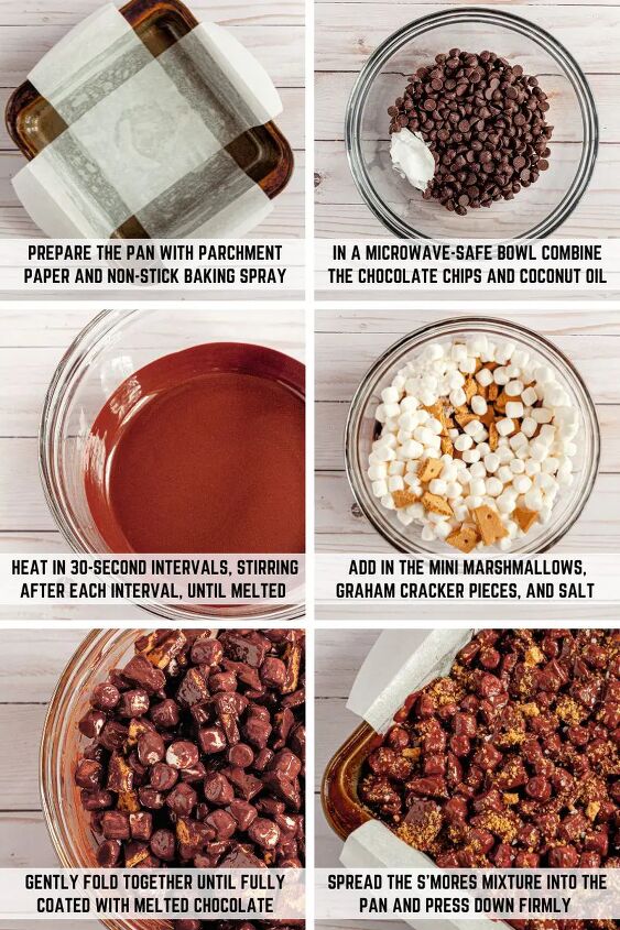 no bake s mores bars gluten free vegan, No bake s mores bars covered in rich dark chocolate with bright white mini marshmallows and golden graham cracker pieces