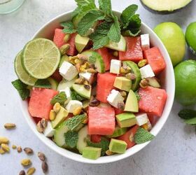 watermelon and cucumber salad, Watermelon and Cucumber Salad with mint and avocado