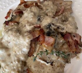 Smothering Pork Chops With Mushrooms, Bacon and Gravy