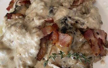 Smothering Pork Chops With Mushrooms, Bacon and Gravy