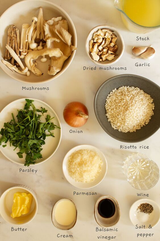 Ingredients In Risotto Risotto Ai Funghi (Mushroom, Garlic and Parmesan Risotto) | Foodtalk