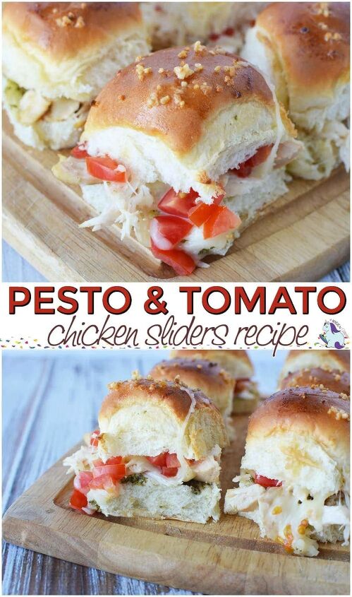 pesto chicken sliders recipe for tasty game day party food, Pesto Chicken Sliders Recipe