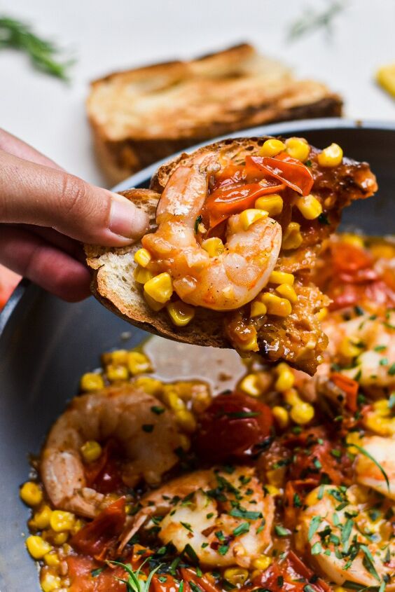 summer shrimp corn and tomato skillet, Shrimp Skillet