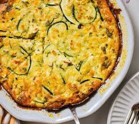 zucchini corn and feta crustless quiche, Zucchini and Corn Quiche