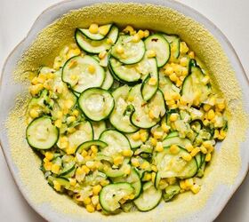 zucchini corn and feta crustless quiche, Quiche