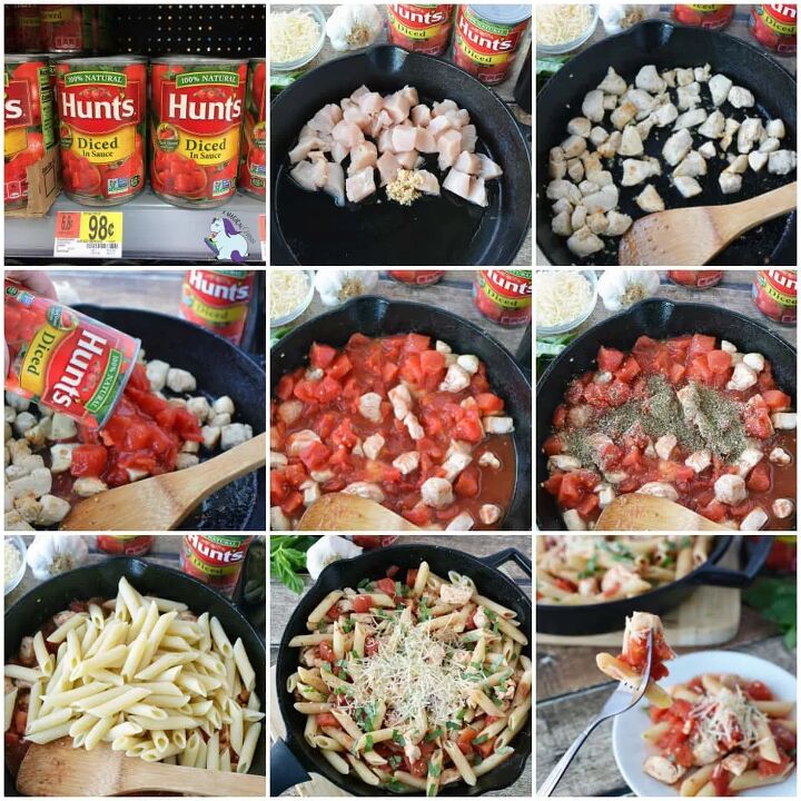 simple chicken pasta recipe for busy nights, Easy chicken pasta in a skillet