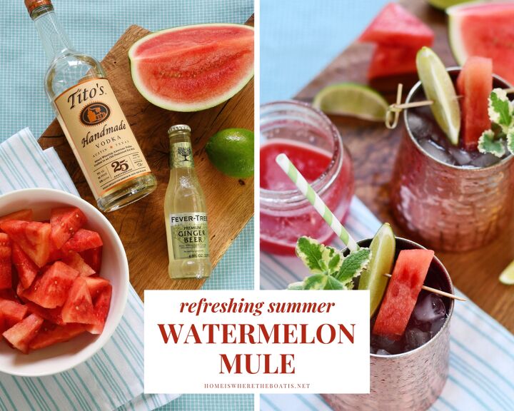 refreshing watermelon mule cocktail