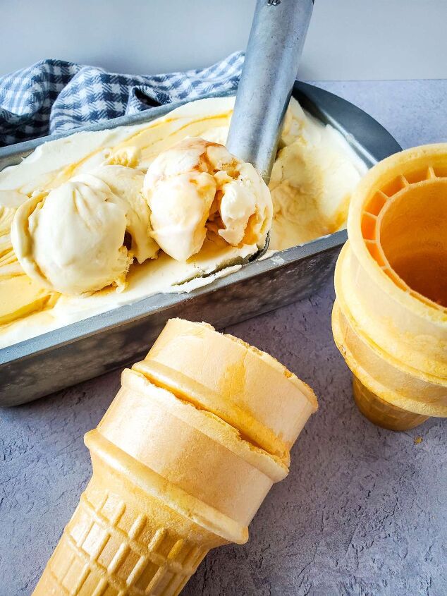 easy no churn vanilla bean ice cream recipe, No Churn Butterscotch Ice Cream