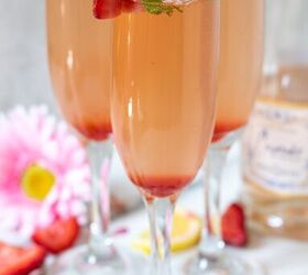Sparkling Strawberry Rose Cocktail