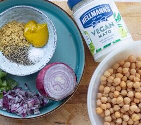 easy quick and delicious vegan tuna mayo salad tastes better than, Ingredients for Chickpea Tuna