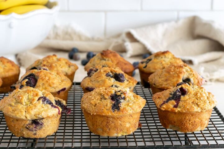 blueberry banana muffins, Blueberry Banana Muffins on Colling RAck
