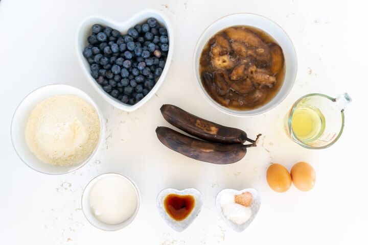 blueberry banana muffins, Ingredients for Blueberry Banana Muffins