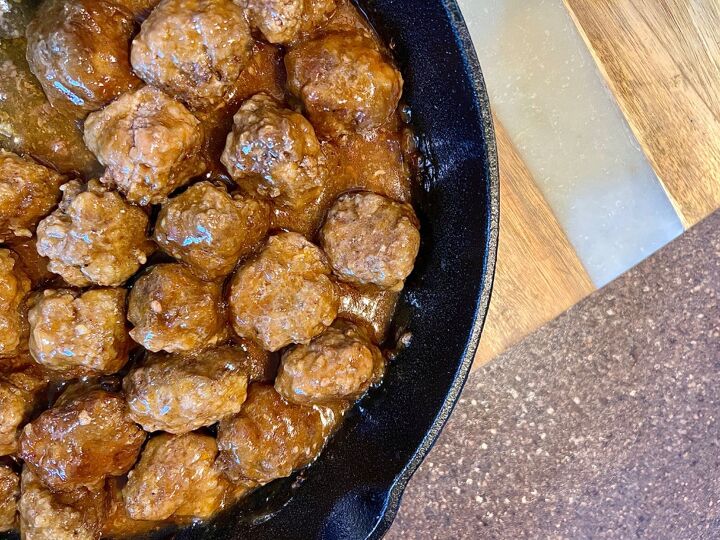 garlic honey barbecue meatballs