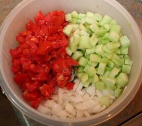 fresh cucumber tomato and onion summer salad