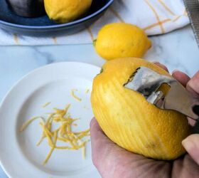 how to make lemon sugar to flavor desserts and drinks, Zesting lemons with a channel knife