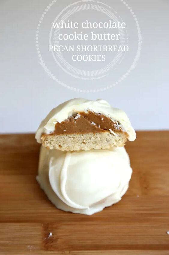 white chocolate cookie butter pecan shortbread cookies