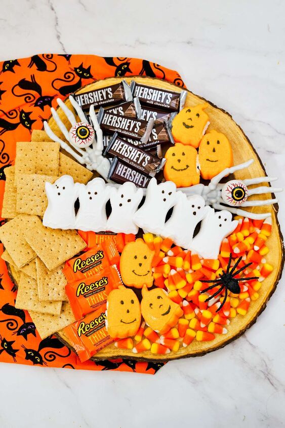 spooky s mores haunted halloween charcuterie board, Halloween Charcuterie Board Idea